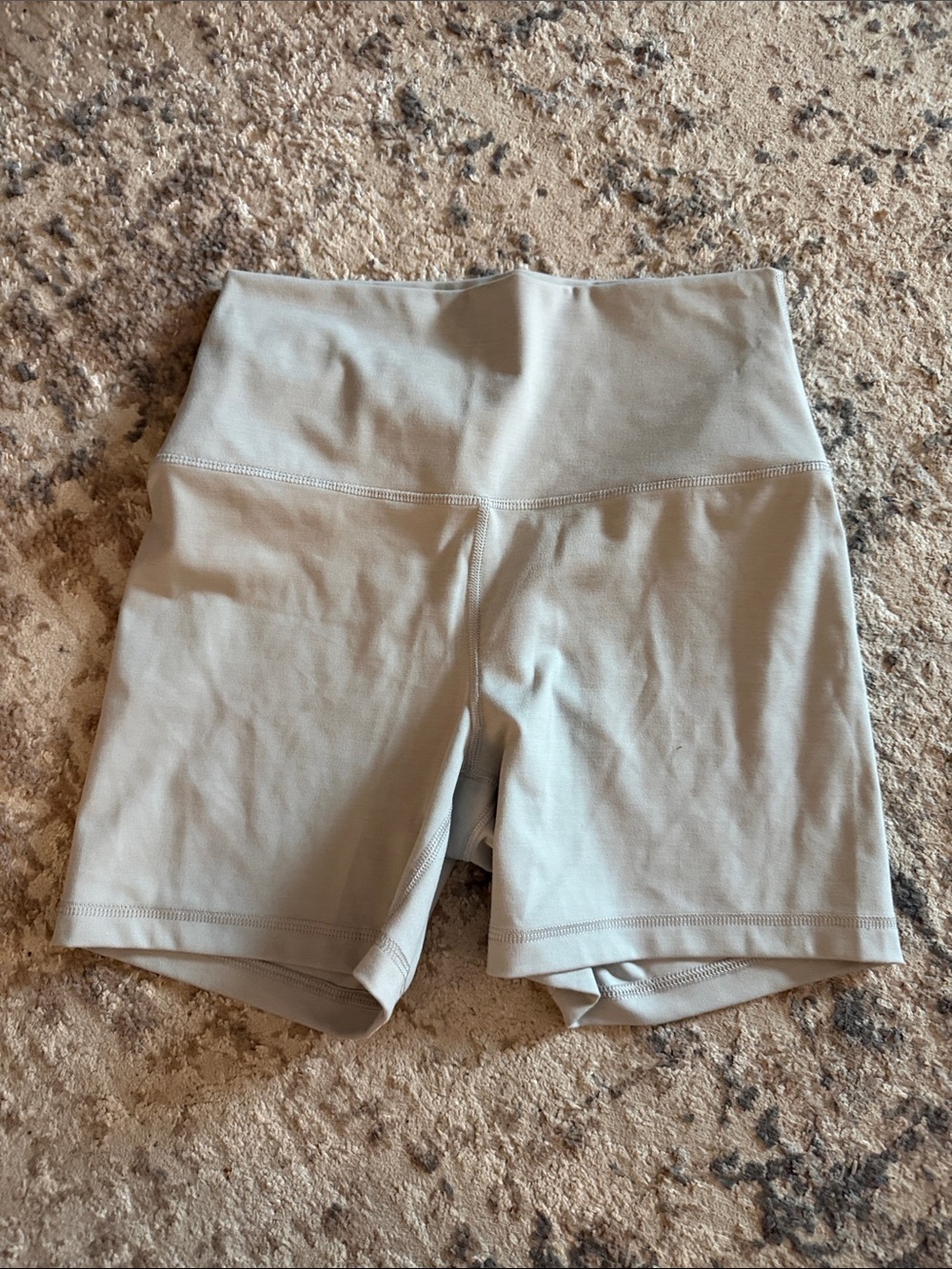 Yogalicious High-Waist Athletic Bike Shorts - Light grey